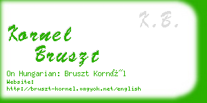 kornel bruszt business card